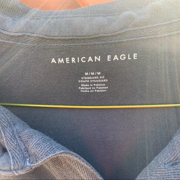 American Eagle Polo Men’s Gray Medium Polo Shirt - Picture 7 of 15